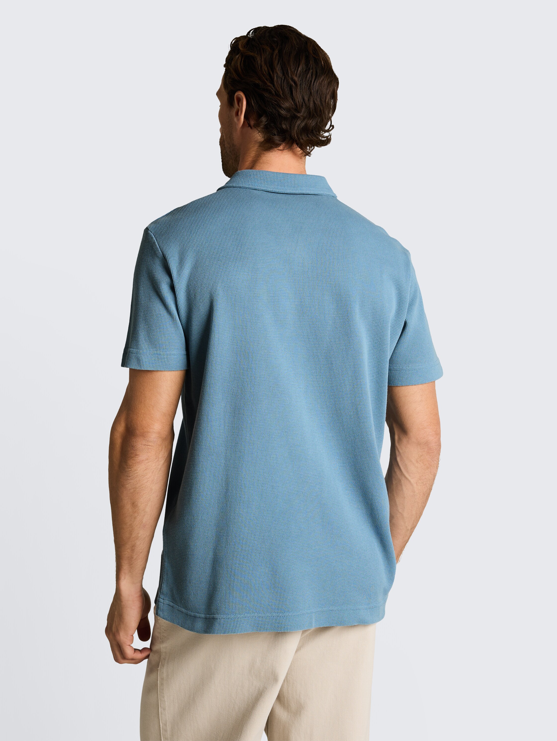 Resort Poloshirt im Used-Look - mountain_spring_blue - 