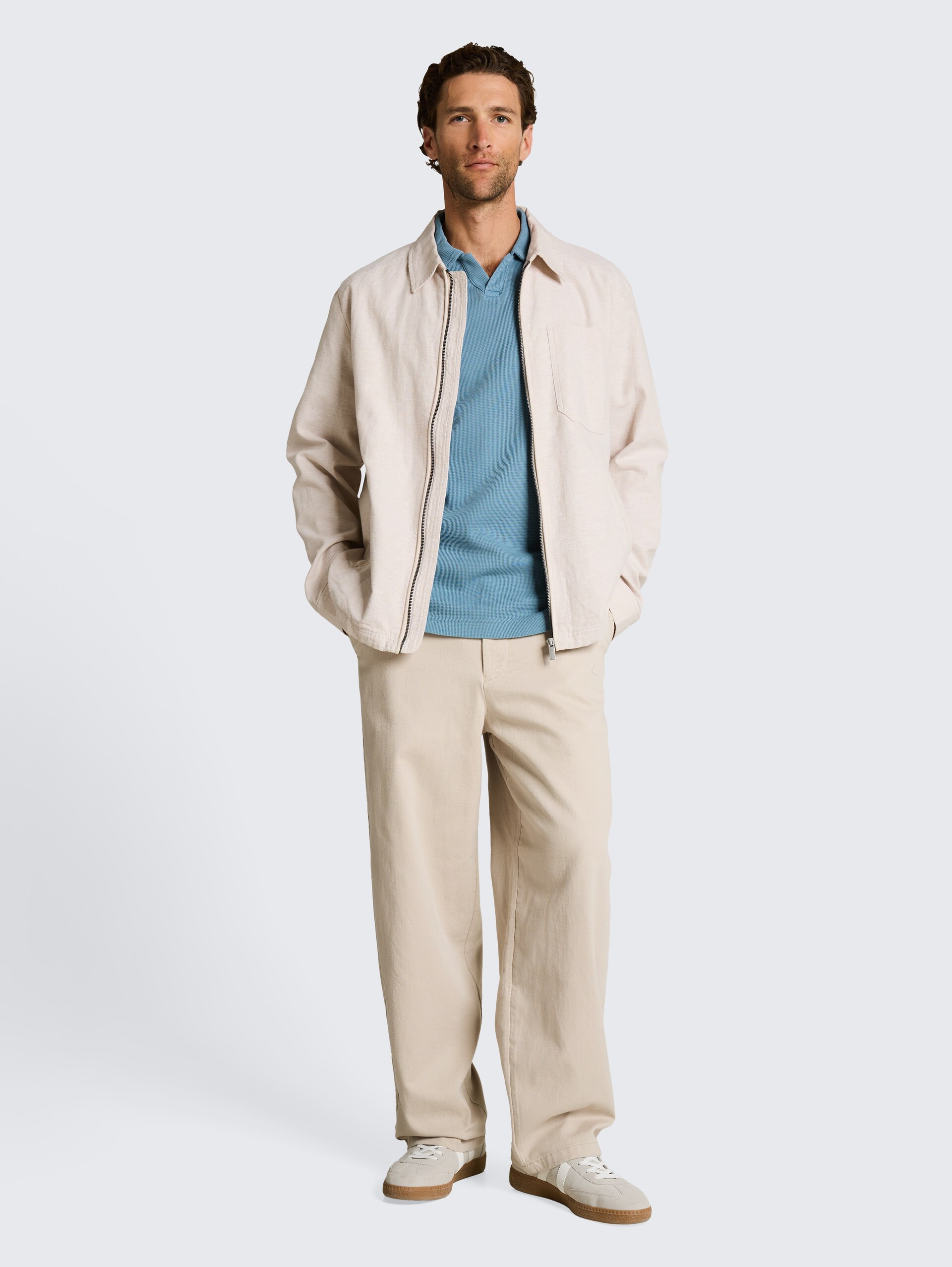Resort Poloshirt im Used-Look - mountain spring blue