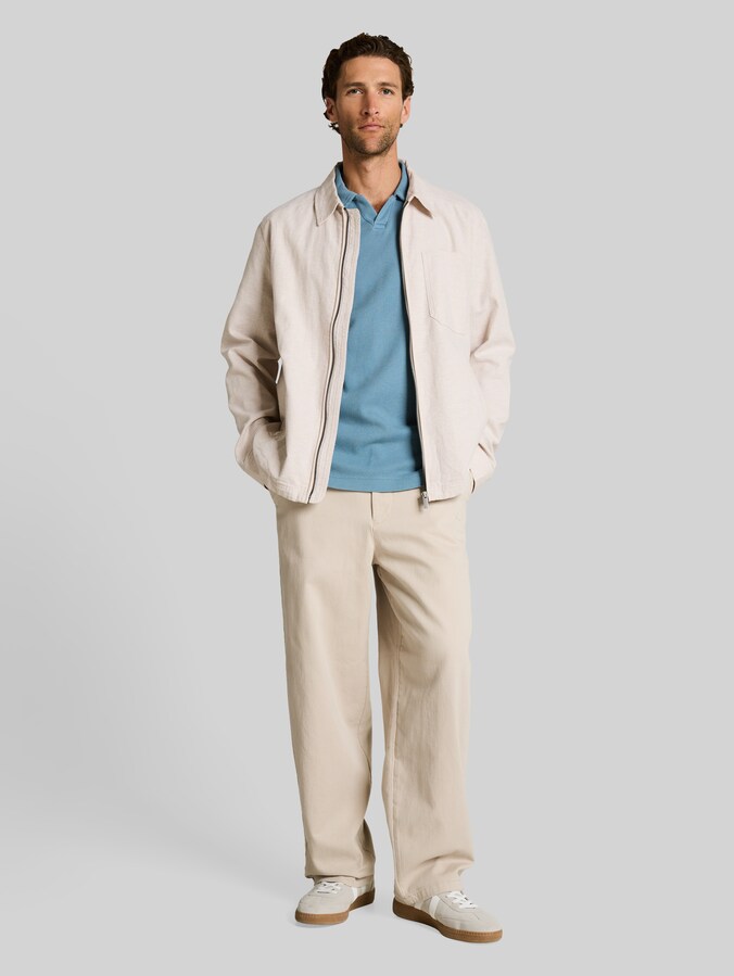 Resort poloshirt in used-look door Men, mountain spring blue