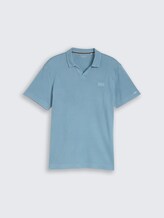 Resort polo shirt with distressed look - mountain spring blue
