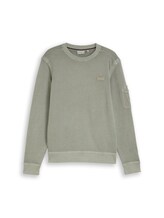 Selected, Sweatshirt with sleeve pocket by Tom Tailor, green