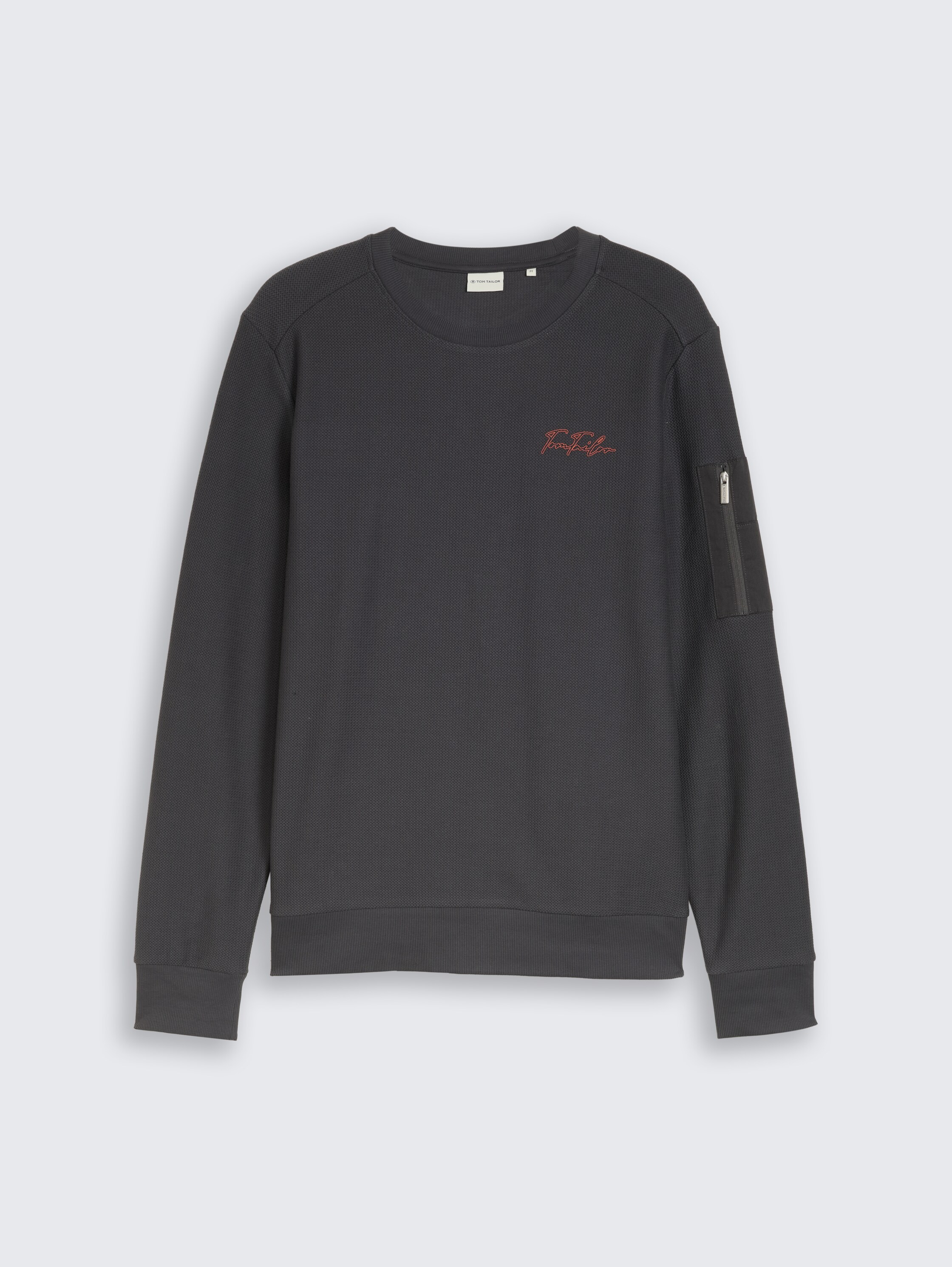 Sweatshirt with zip pocket - Tarmac Grey - Front product view