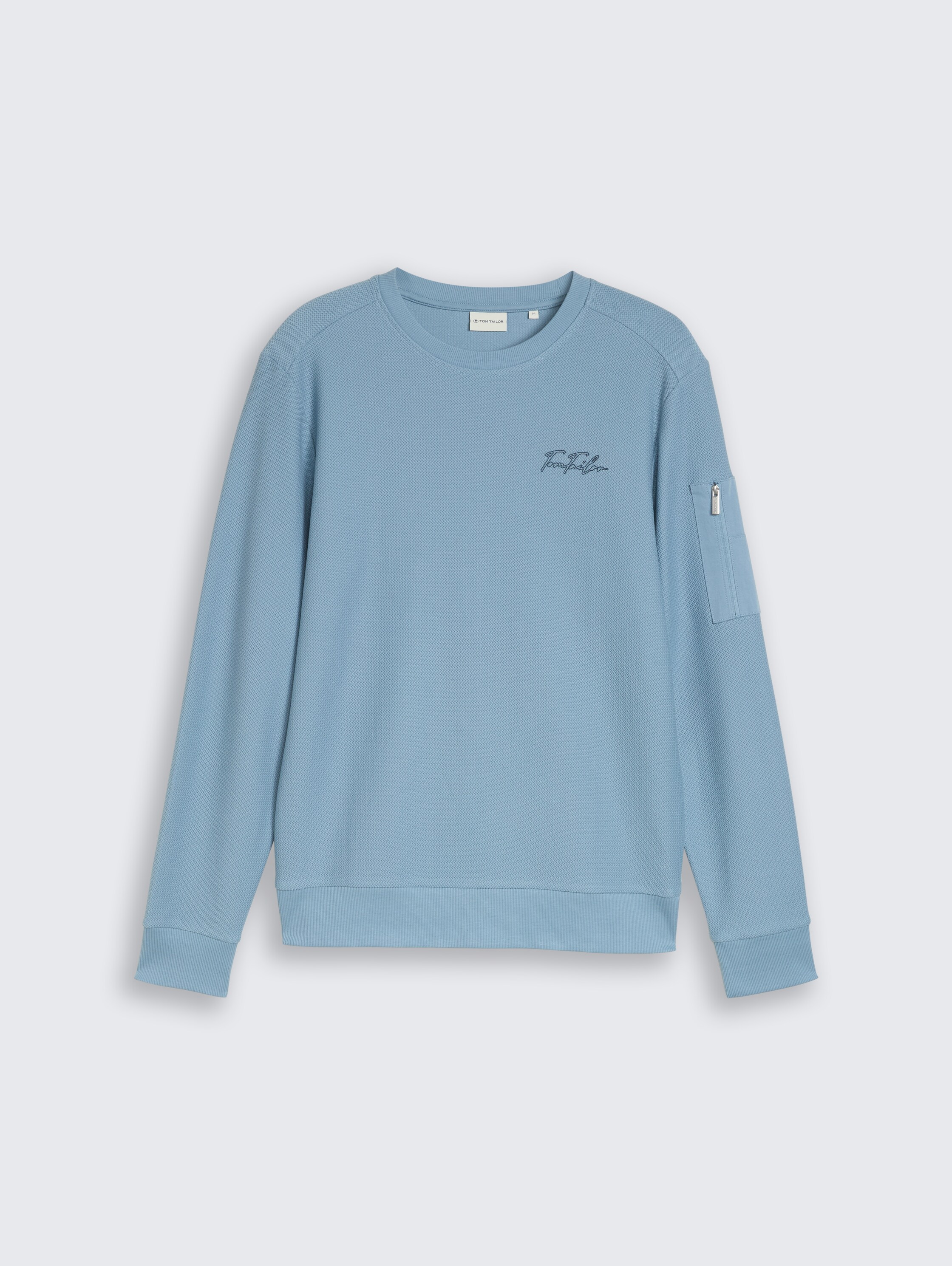 Sweat-shirt avec poche zippée - mountain spring blue - Vue de face du produit