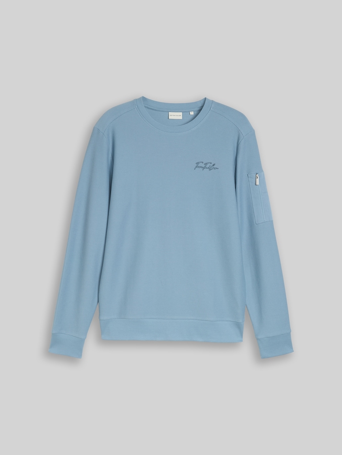 Sweatshirt mit Reißverschlusstasche von Men, mountain spring blue
