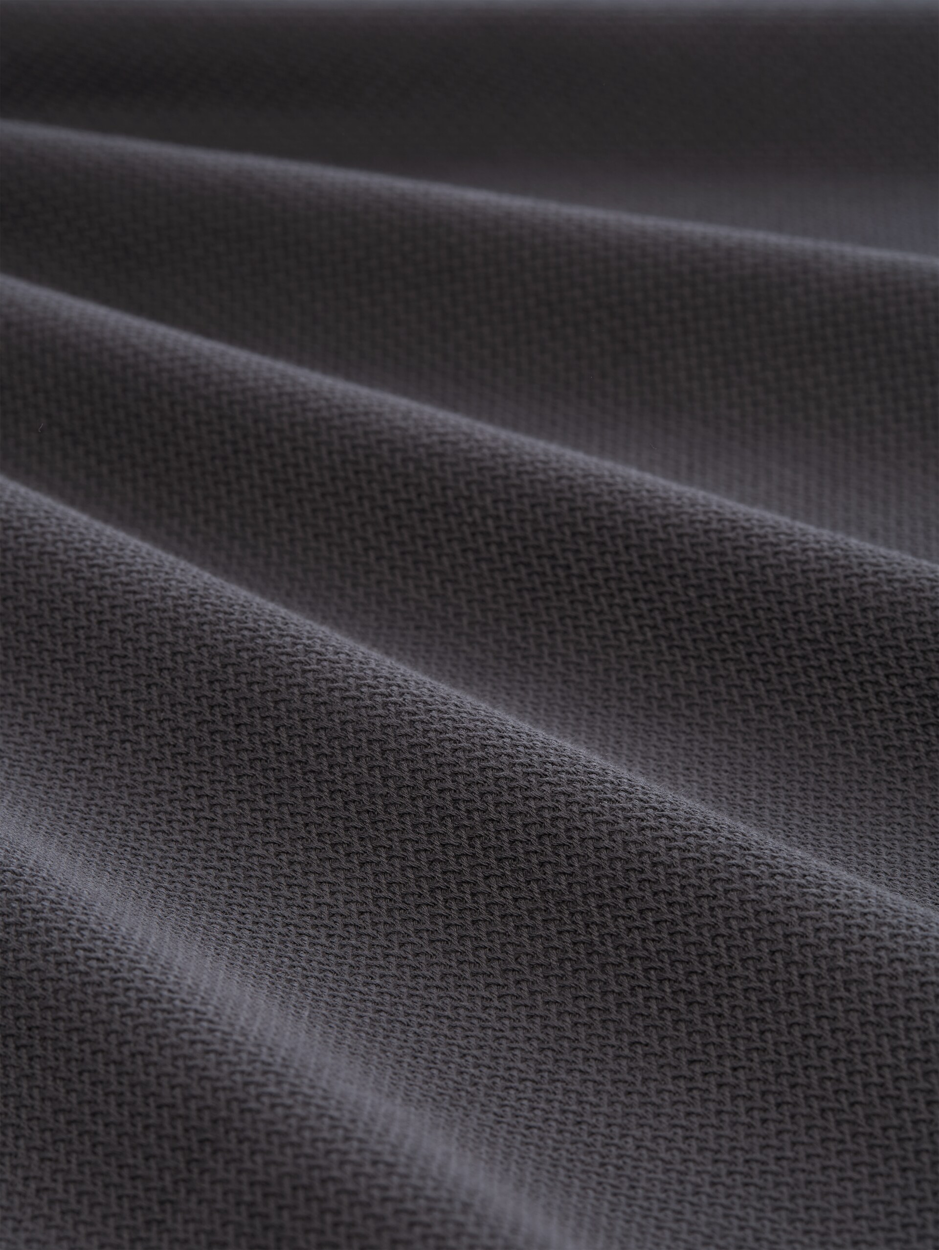 Sweatjacke mit Stehkragen - Tarmac Grey - Material-Ansicht