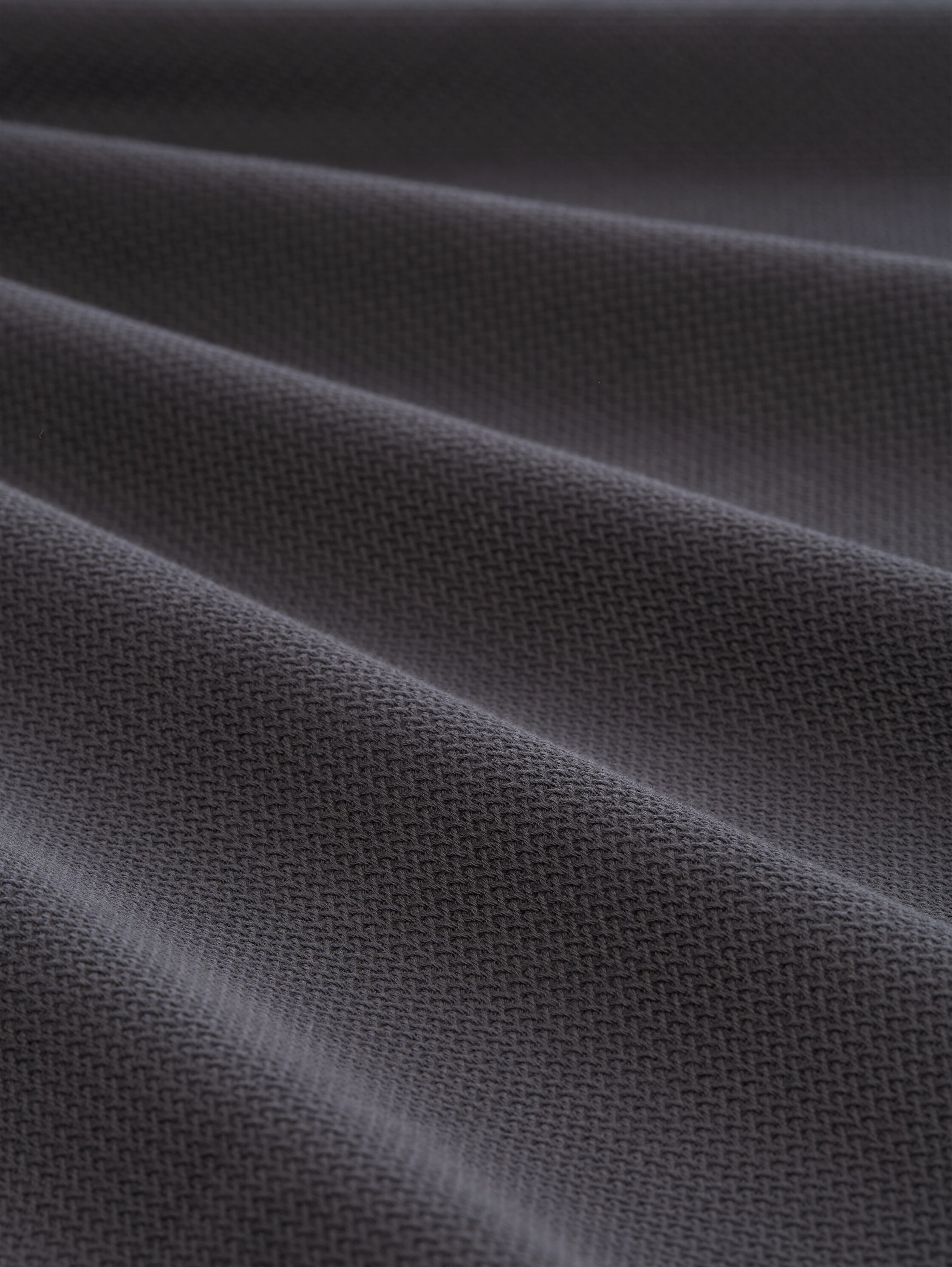 Sweatjack met opstaande kraag - Tarmac Grey - Materiaalweergave