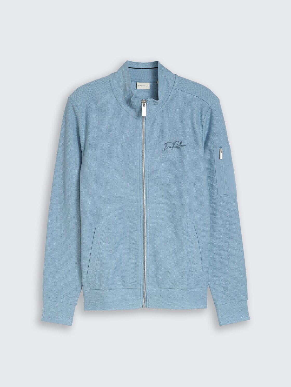 Sweatjacke mit Stehkragen - mountain spring blue - Vorder-Produkt-Ansicht