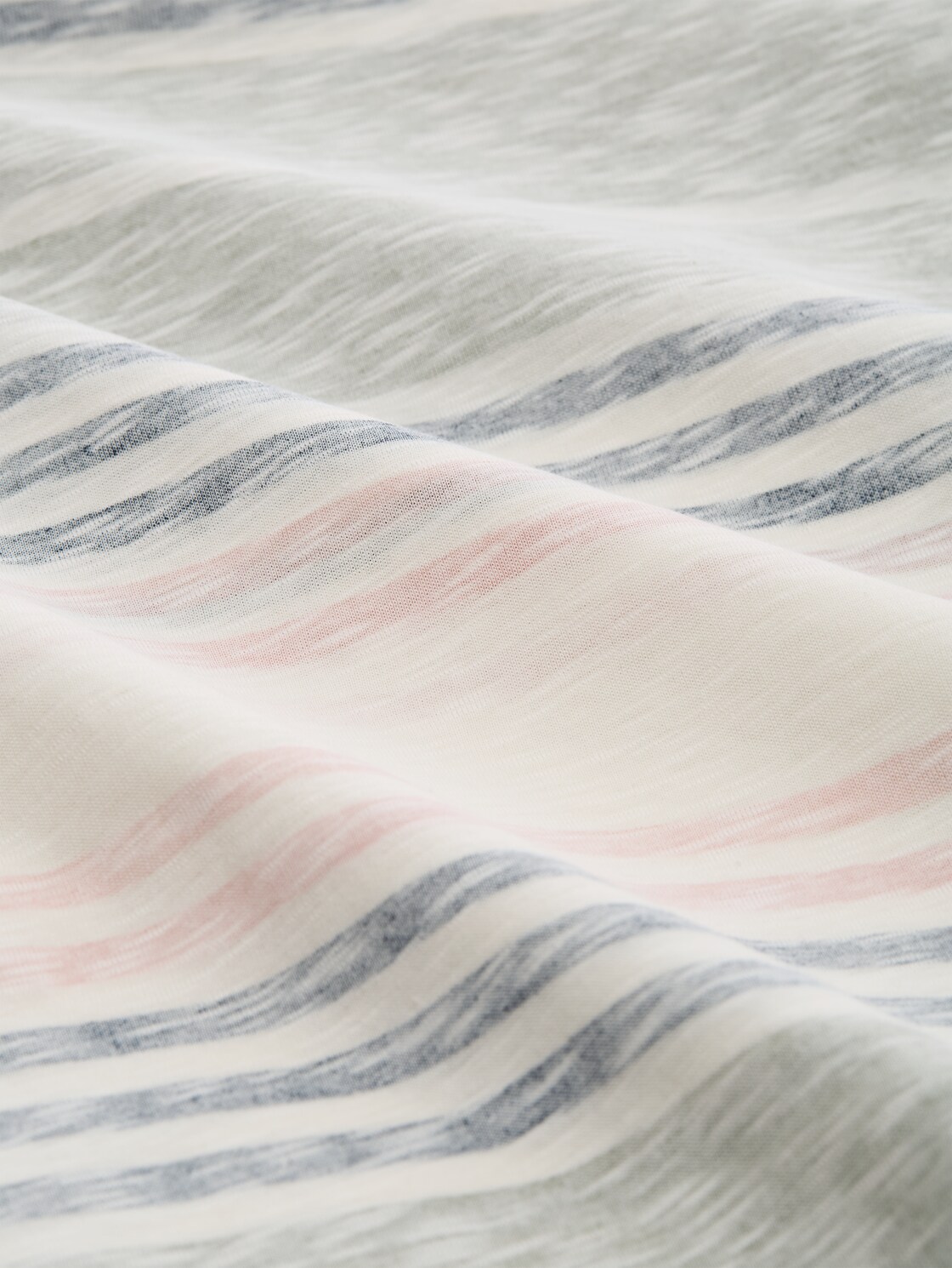 T-Shirt mit Inside-Out Streifenmuster - rose teal multi color stripe - Material-Ansicht