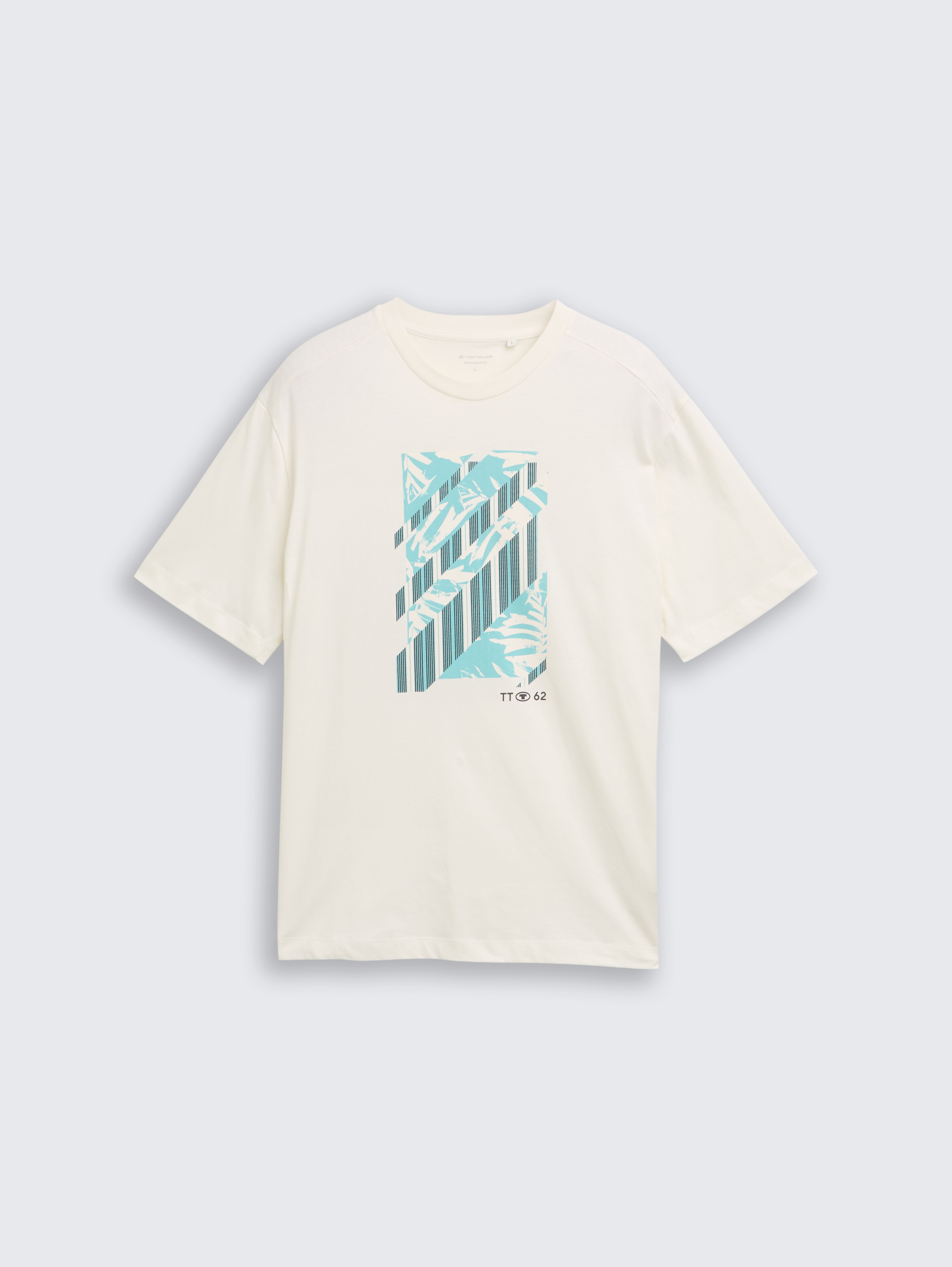 T-shirt with print by Men, Gardenia White