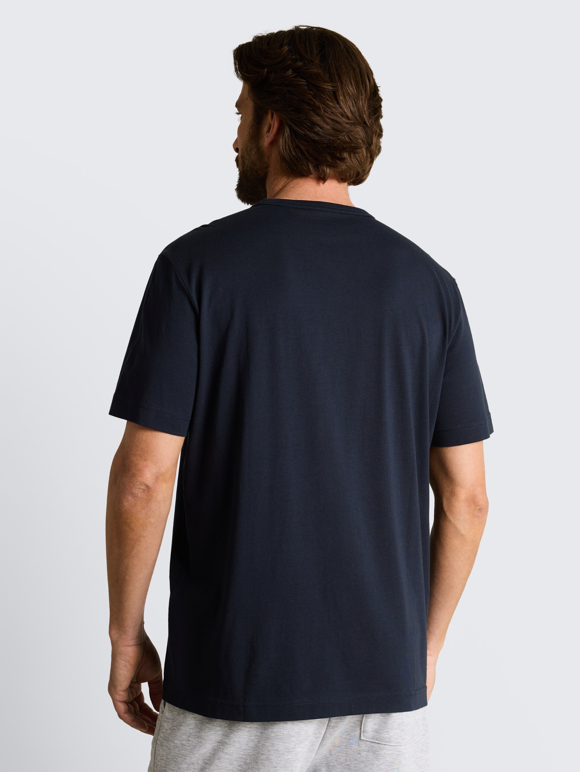 T-shirt met print - sky captain blue - Neklijn model-achteraanzicht