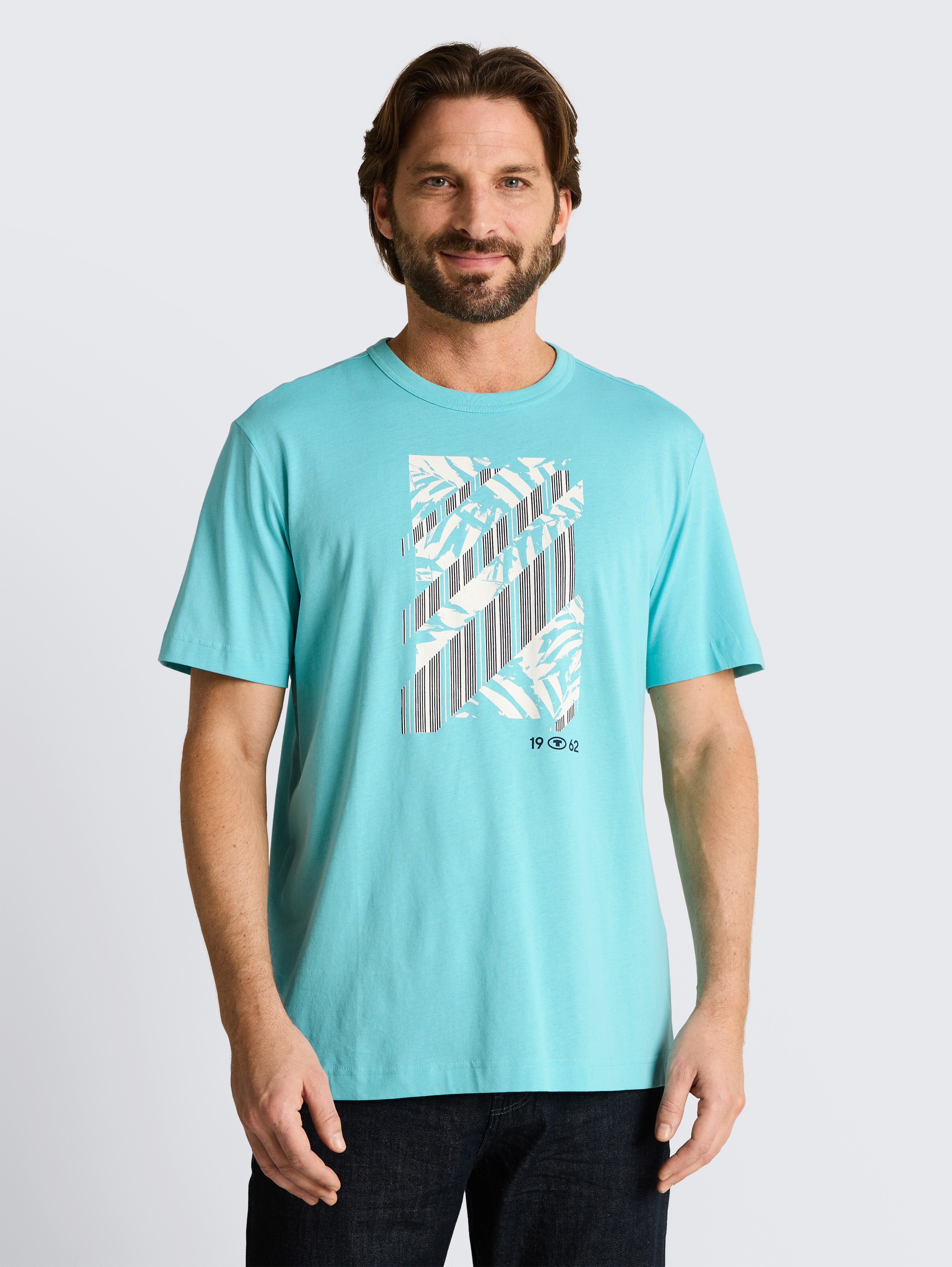 T-Shirt mit Print von Men, river teal