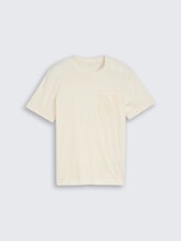 T-shirt avec poche sur la poitrine - Gardenia White - Vue de face du produit