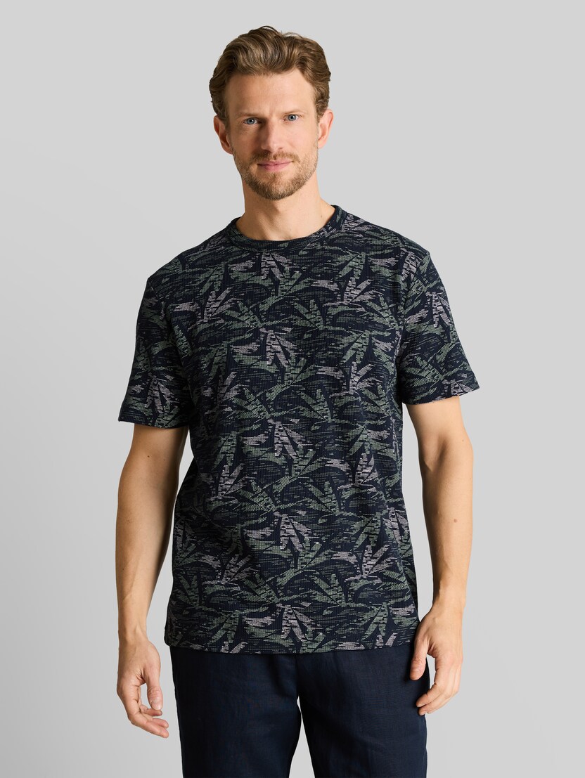T-Shirt mit Palmenprint von Men, navy green palm design