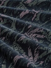 T-Shirt mit Palmenprint - navy green palm design - Material-Ansicht