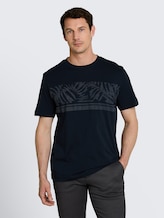 T-shirt avec impression inside-out - sky captain blue - Découpe Vue de face du modèle