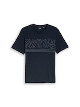 Ausgewählt, T-Shirt mit Inside-Out Print von Tom Tailor, blau
