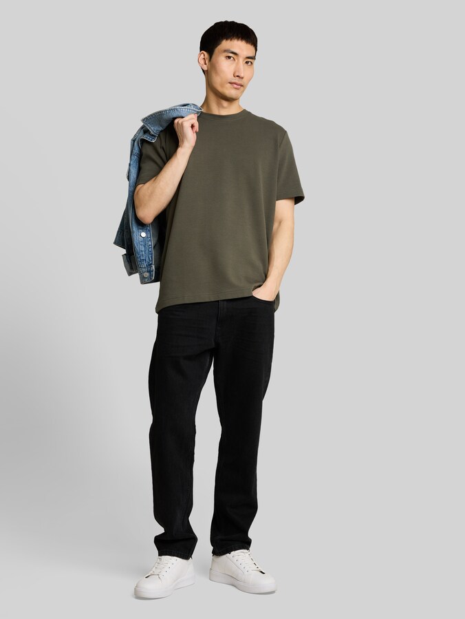 T-shirt en coton par Men, leaf green ottoman