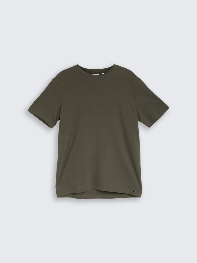 T-Shirt aus Baumwolle von Men, leaf green ottoman
