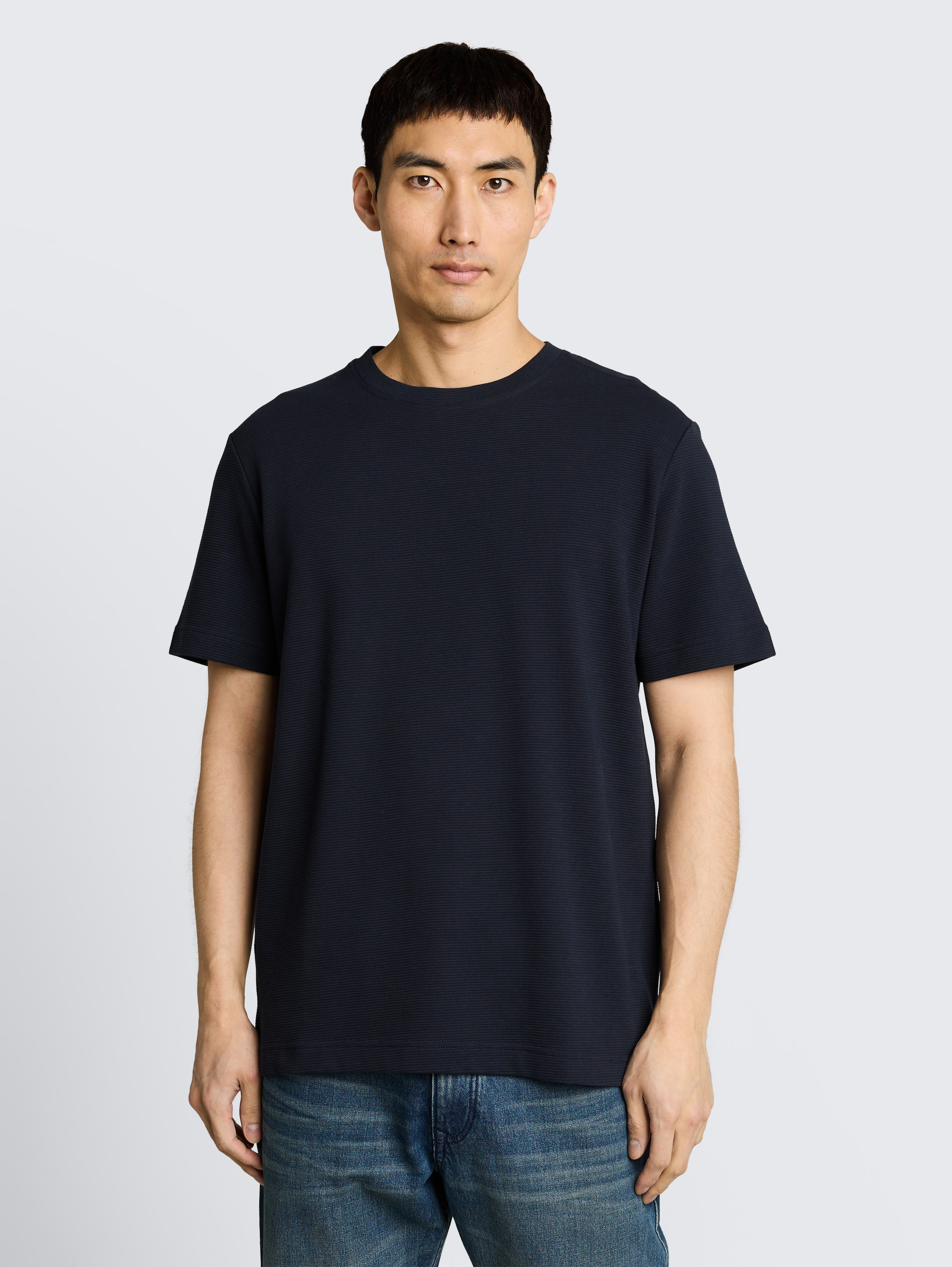 T-Shirt aus Baumwolle - sky_captain_blue_ottoman - 