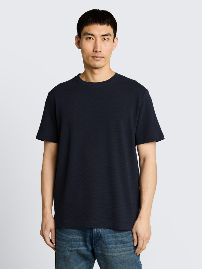 T-Shirt aus Baumwolle von Men, sky captain blue ottoman