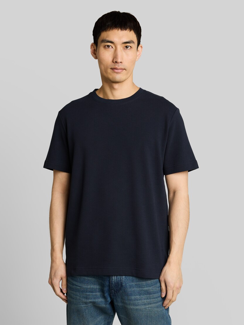 T-Shirt aus Baumwolle von Men, sky captain blue ottoman