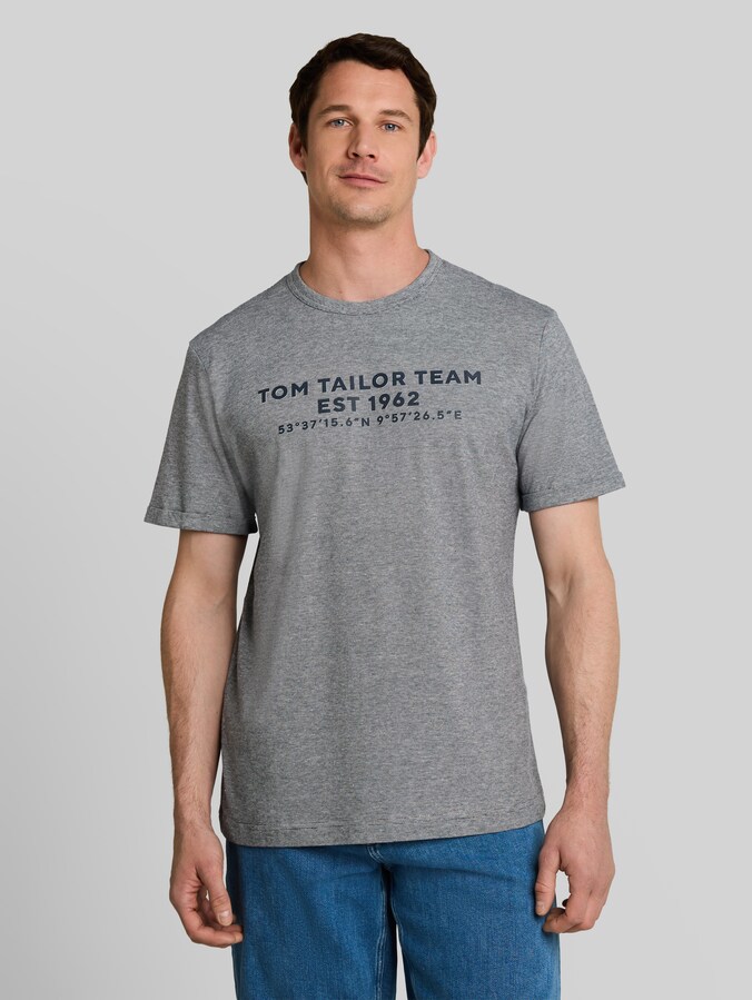 T-shirt avec logo imprimé par Men, navy white stripes