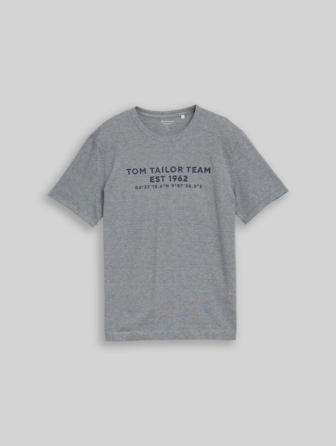 T-shirt avec logo imprimé par Men, navy white stripes