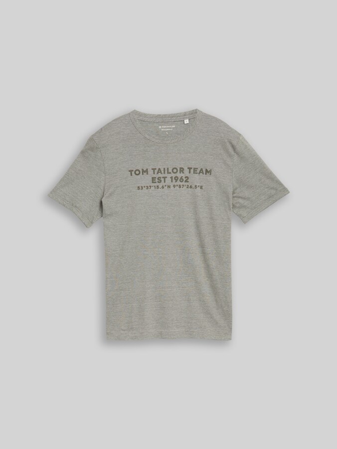 T-shirt avec logo imprimé par Men, deep green white stripes