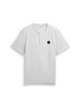 Nicht ausgewählt, Henley T-Shirt in Melange-Optik von Tom Tailor, weiß