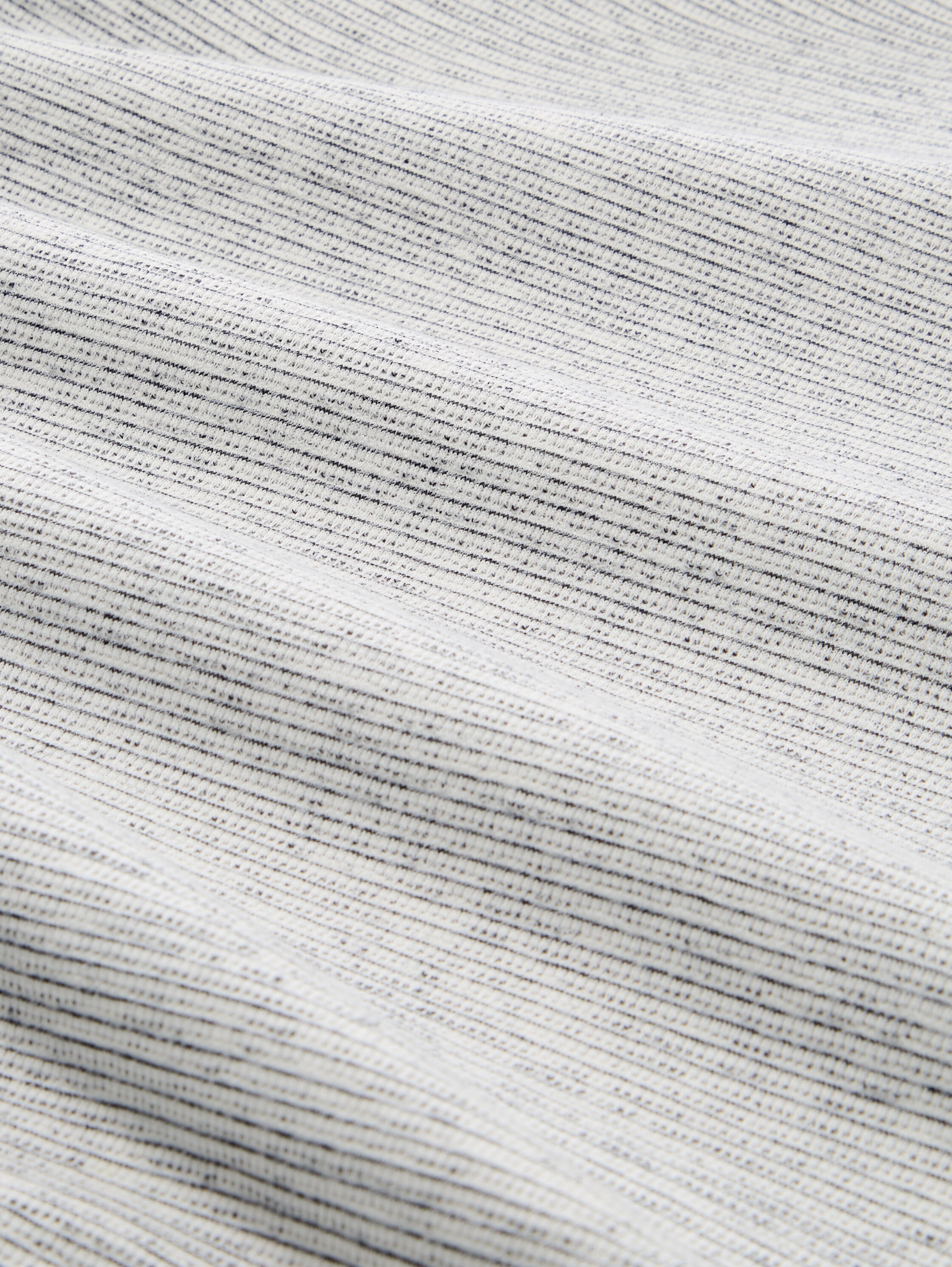 Henley T-Shirt in Melange-Optik - white_navy_inject_stripe - 