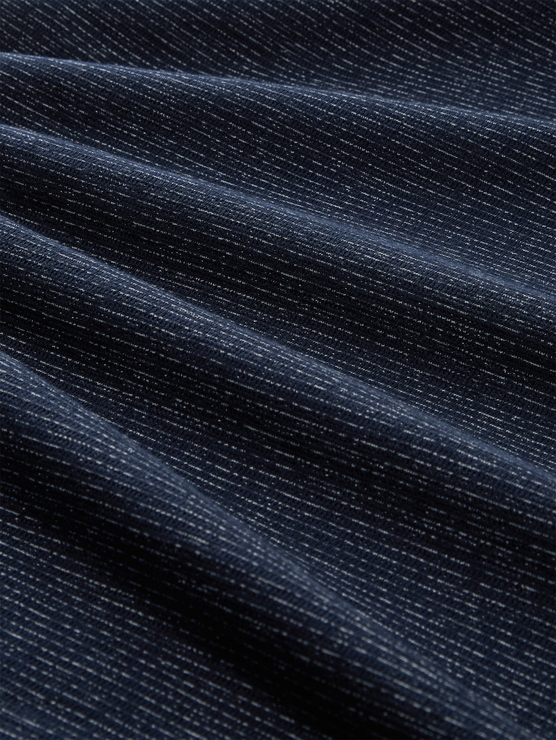 Henley T-Shirt in Melange-Optik - white navy inject stripe - Material-Ansicht