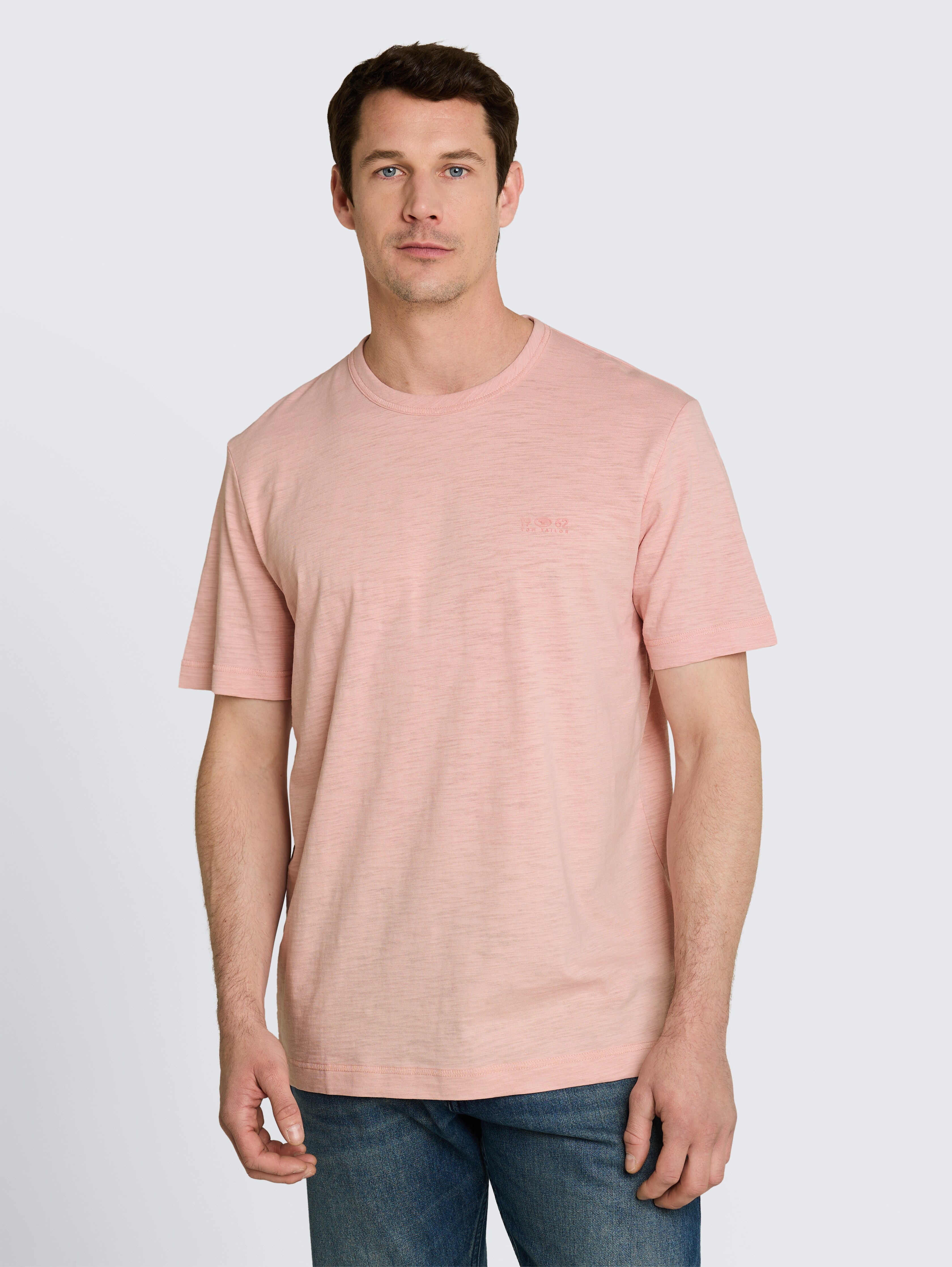 T-Shirt in Melange-Optik von Men, Twinkle Pink