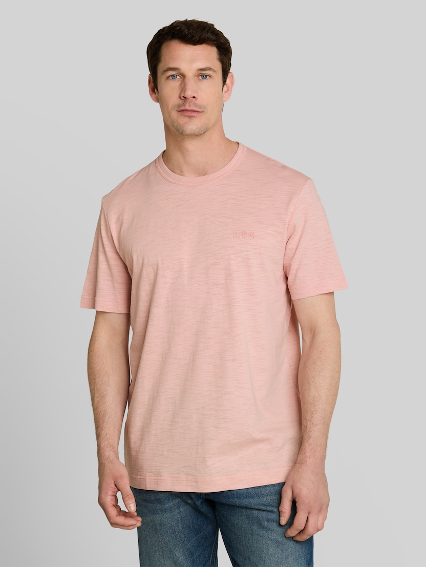 T-Shirt in Melange-Optik von Men, Twinkle Pink