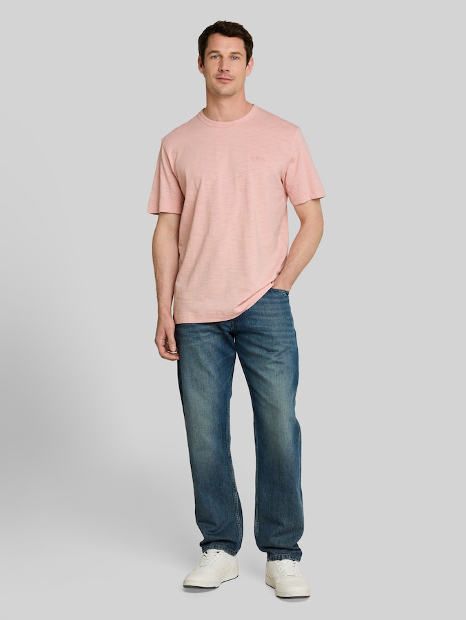 T-Shirt in Melange-Optik von Men, Twinkle Pink