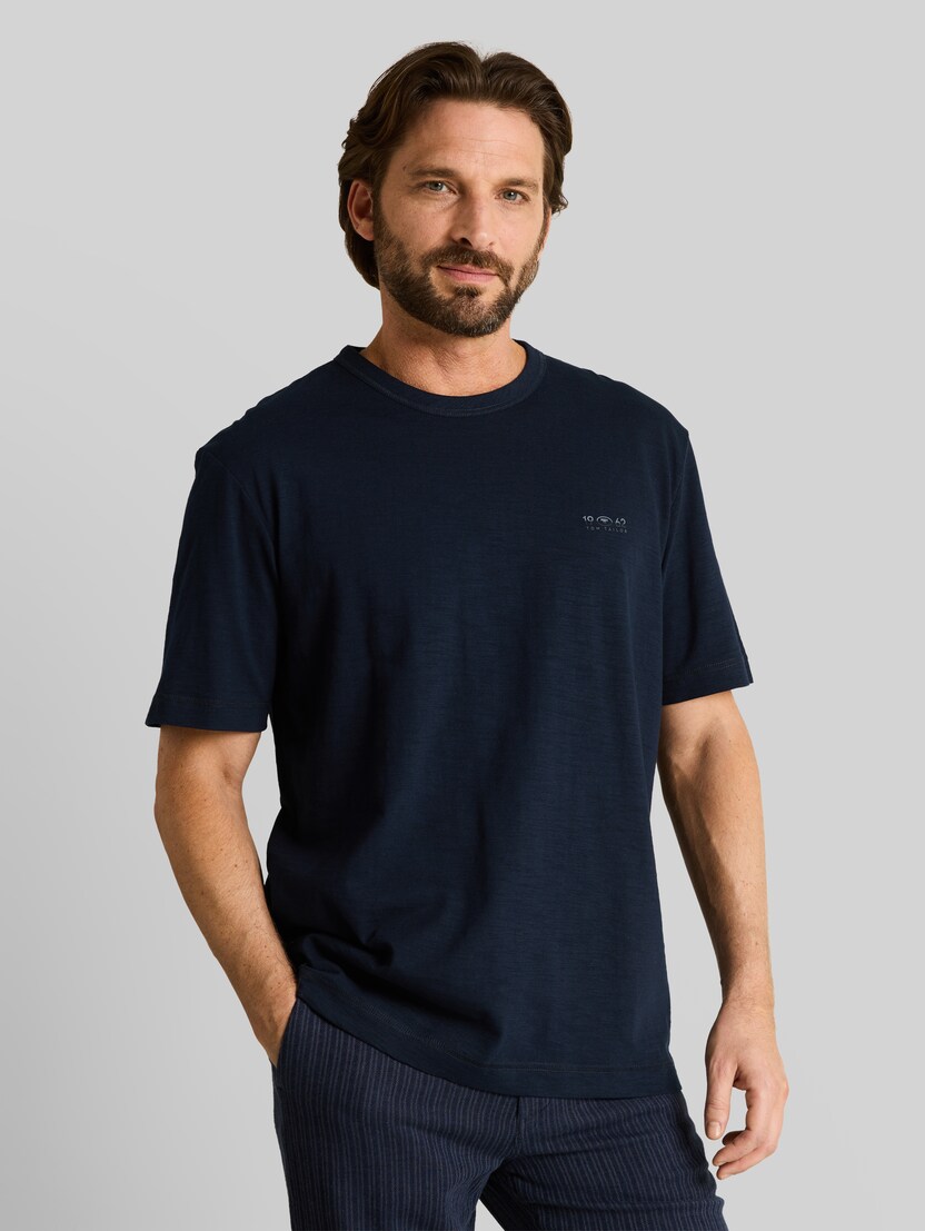 T-Shirt in Melange-Optik von Men, sky captain blue