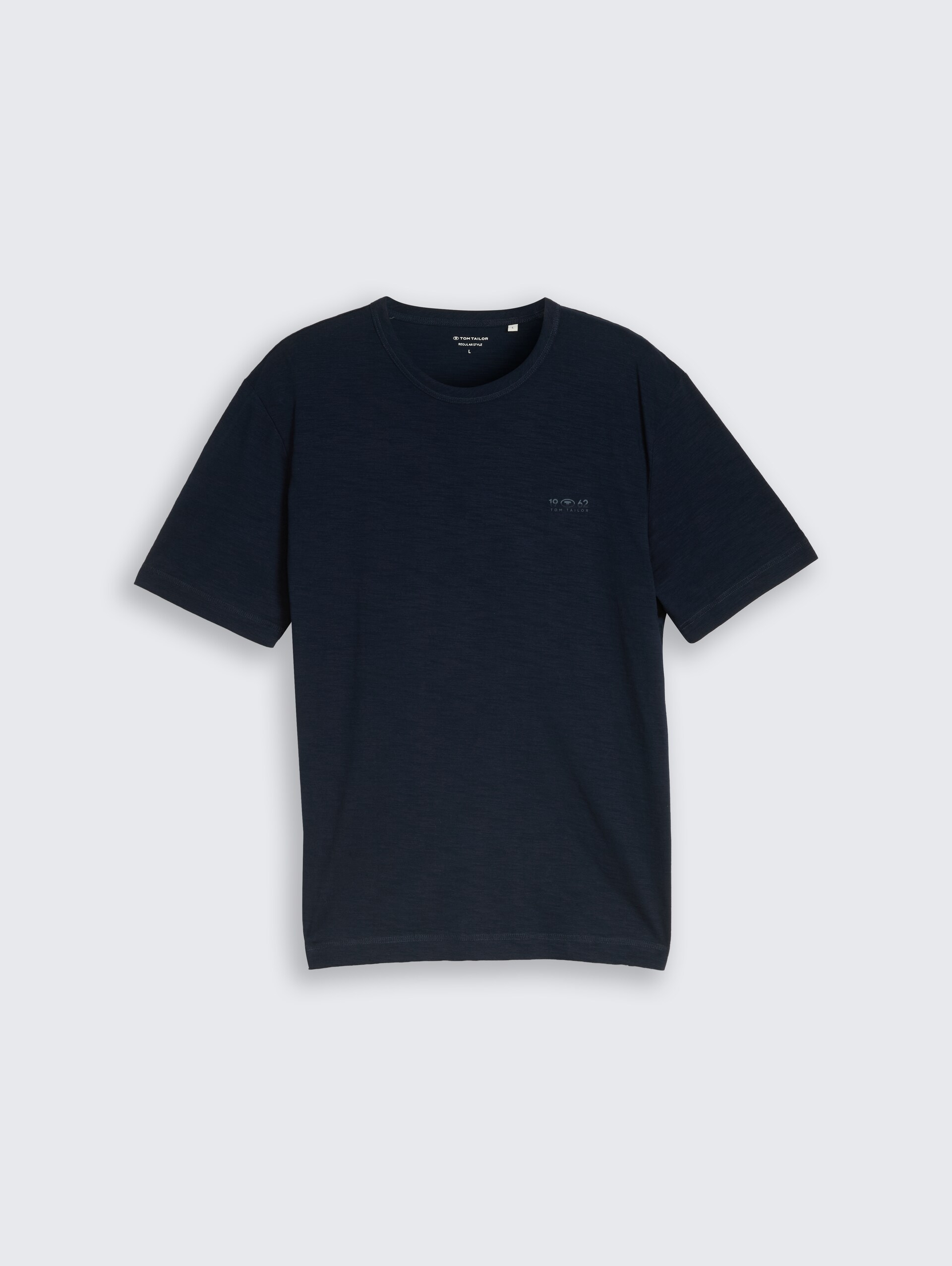 T-Shirt in Melange-Optik - sky captain blue - Vorder-Produkt-Ansicht