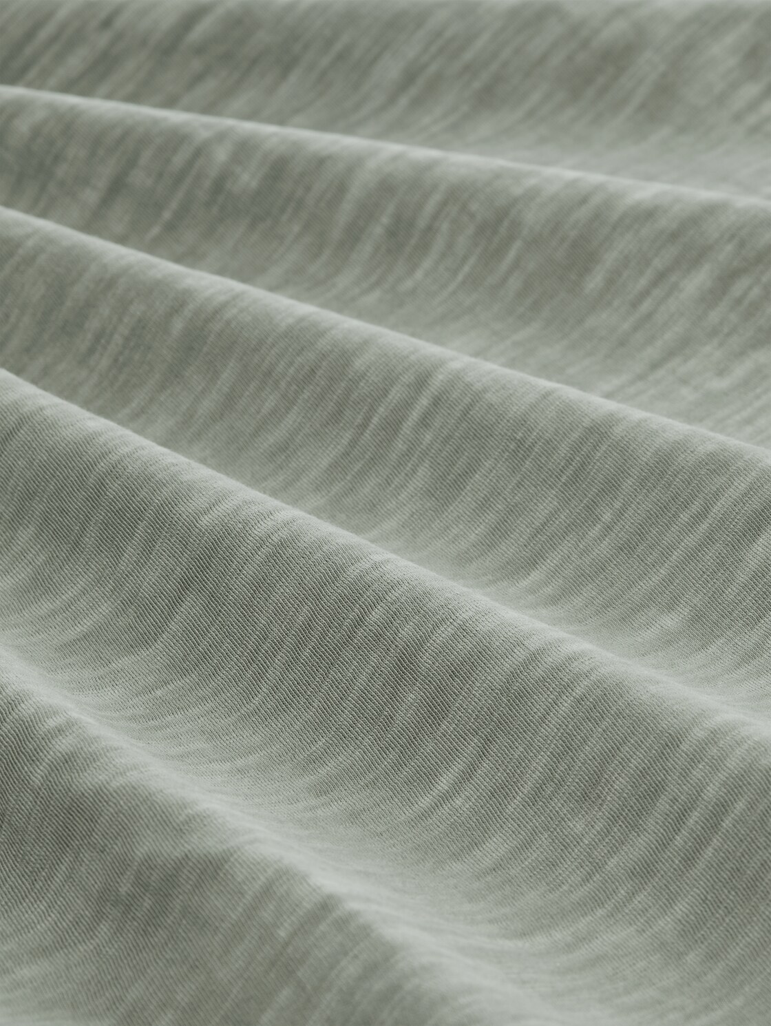 T-Shirt in Melange-Optik mit Print - Greyish Shadow Olive - Material-Ansicht