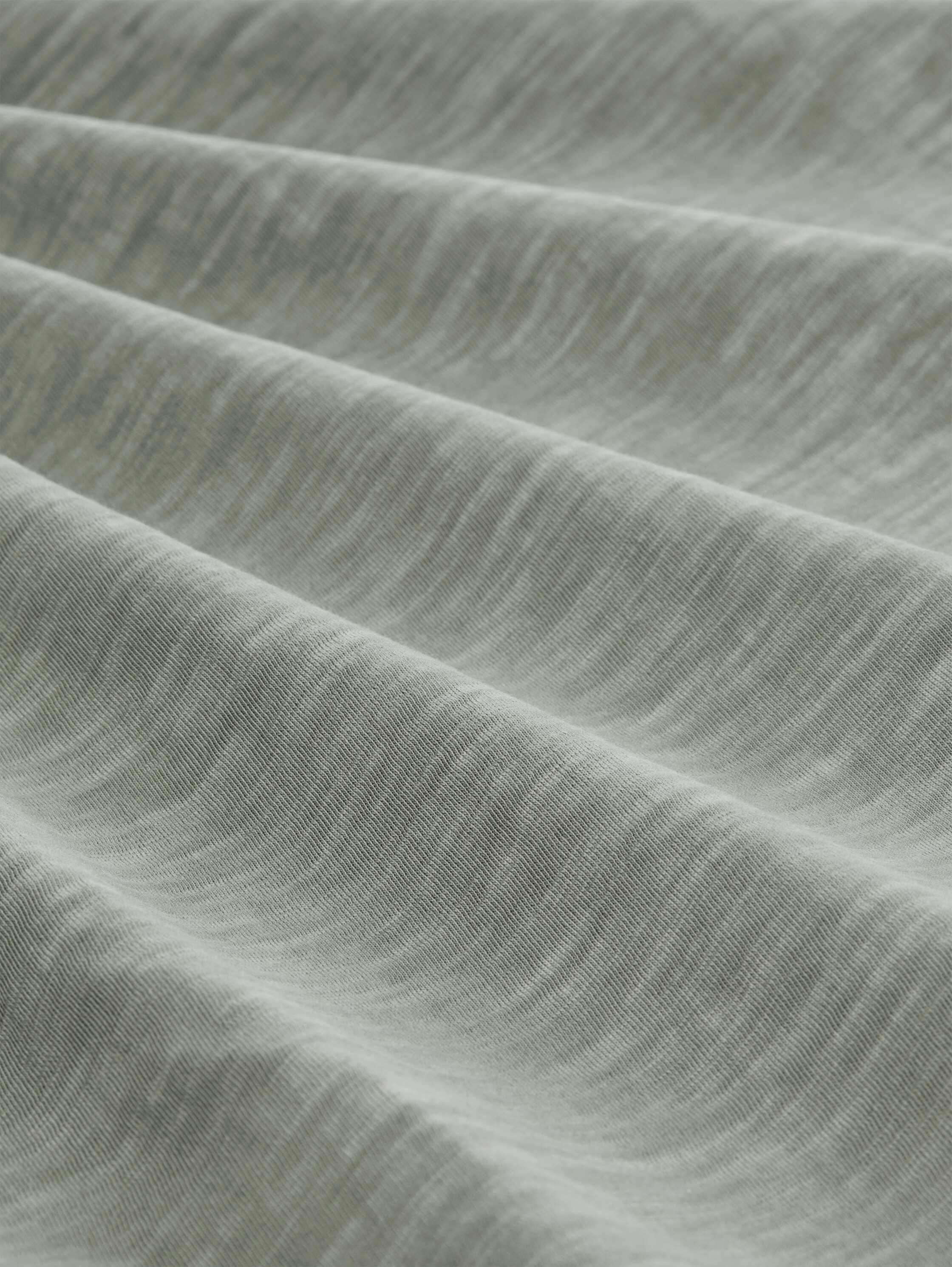 T-shirt aspect chiné avec imprimé - Greyish Shadow Olive - Vue de la matière