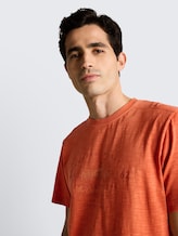 Tee shirt aspect mélangé avec imprimé - Chili Orange - Vue détaillée du modèle