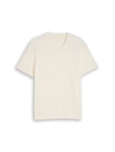 Ausgewählt, T-Shirt mit V-Ausschnitt von Tom Tailor, braun