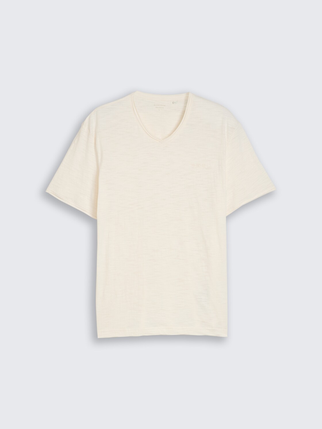 T-Shirt mit V-Ausschnitt - Gardenia White - Vorder-Produkt-Ansicht