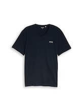 Nicht ausgewählt, T-Shirt mit V-Ausschnitt von Tom Tailor, blau