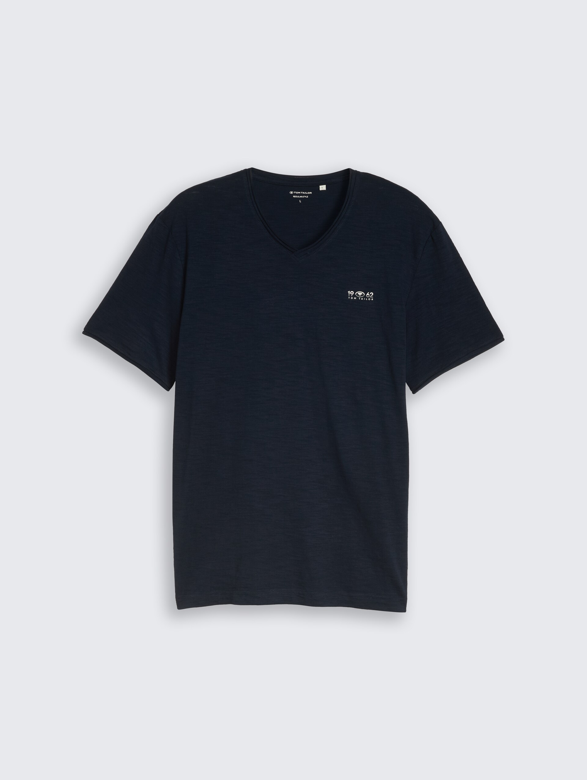 T-shirt met V-hals - sky captain blue - Product vooraanzicht