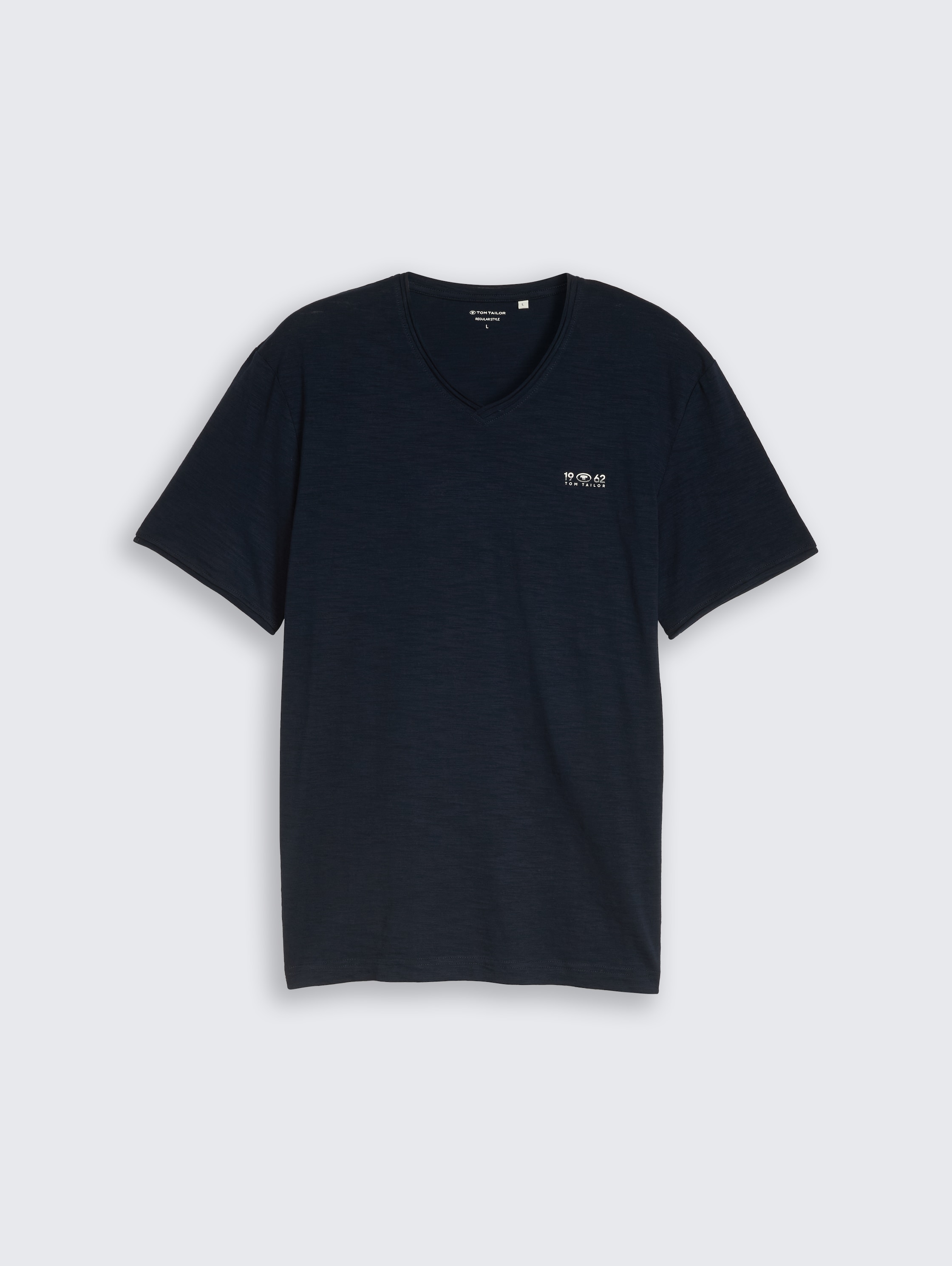 T-Shirt mit V-Ausschnitt - sky_captain_blue_1 - 