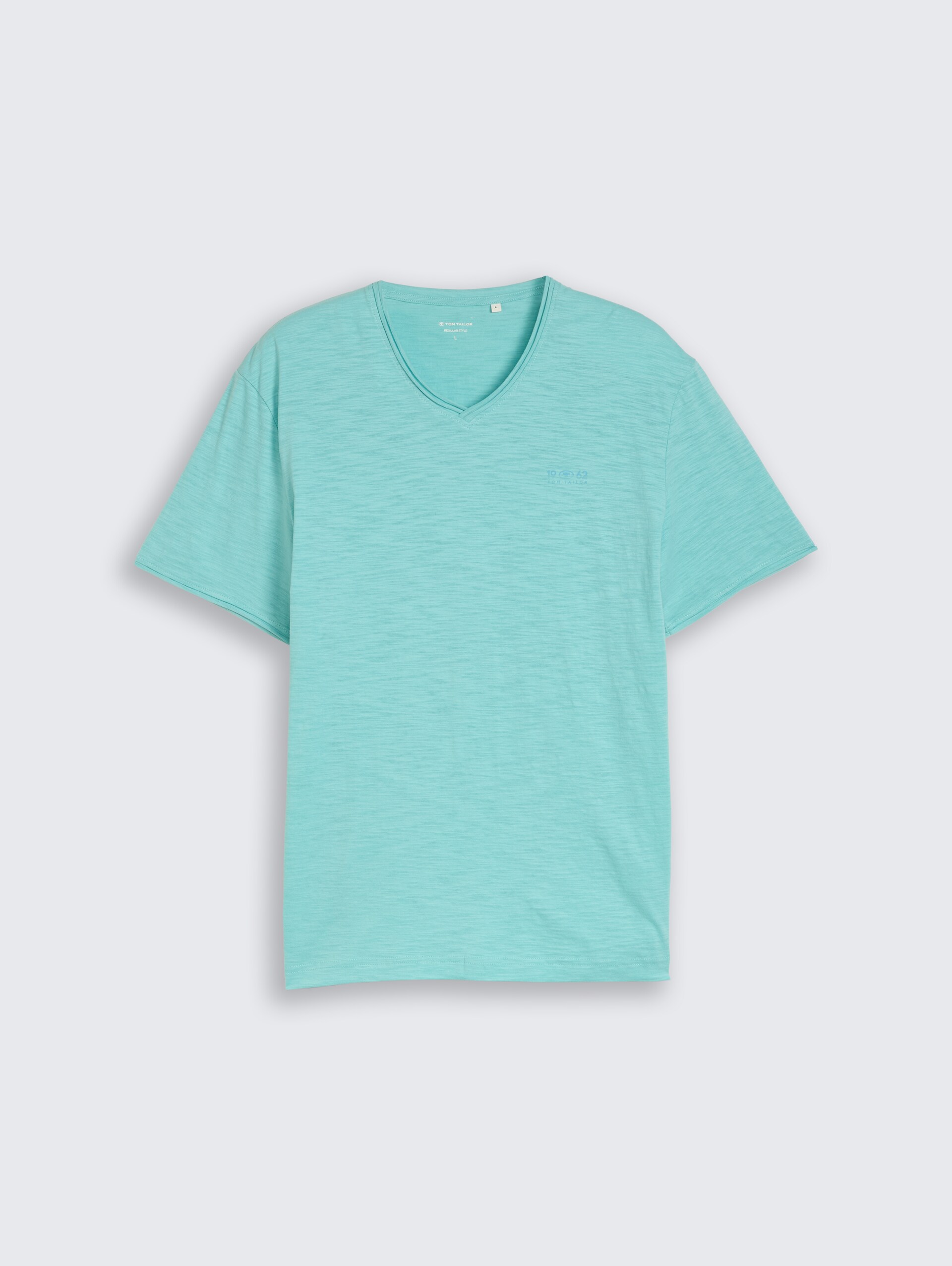 T-shirt met V-hals - river teal - Product vooraanzicht
