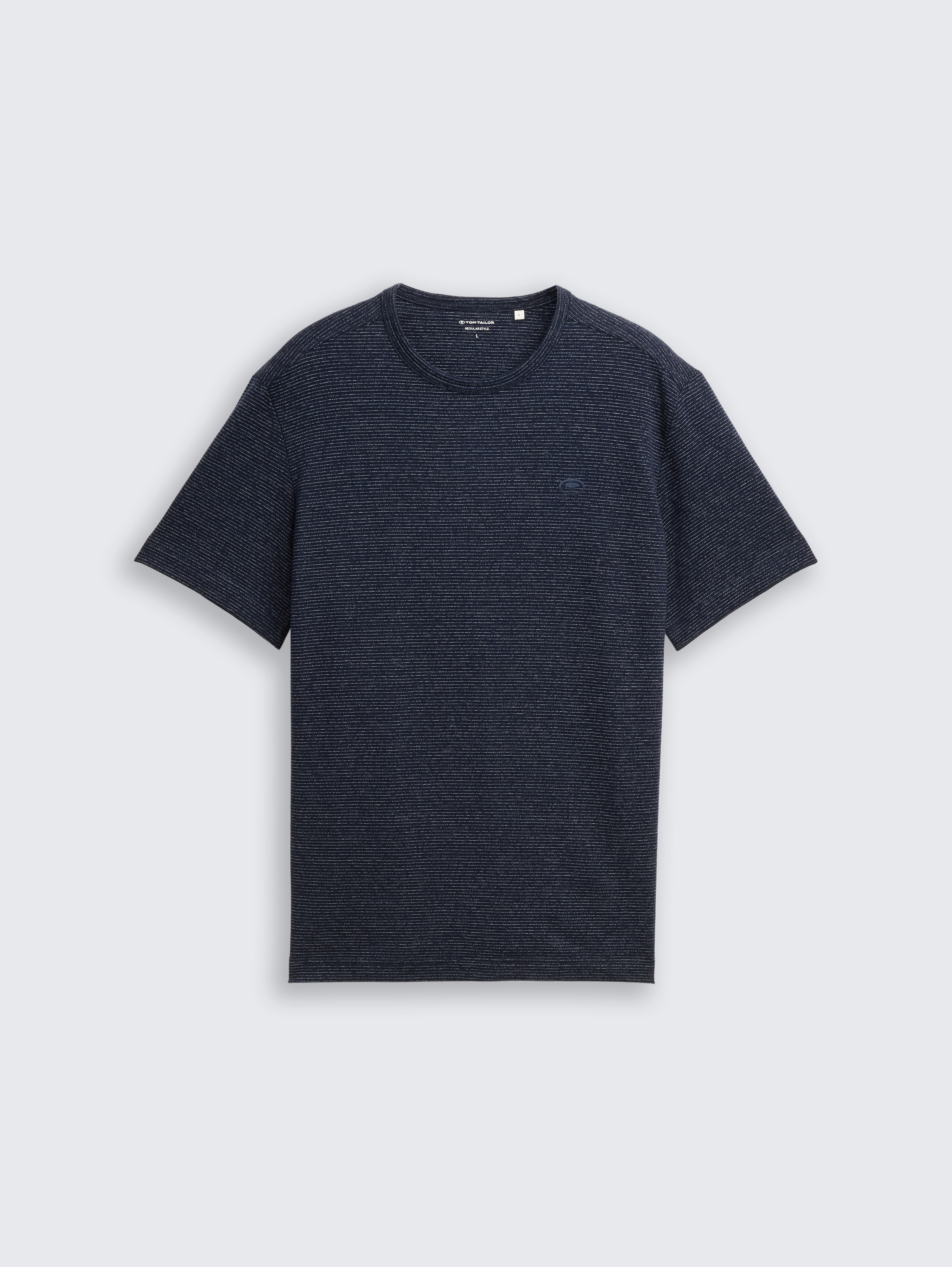 T-shirt met fijne streepjes door Men, white navy inject stripe