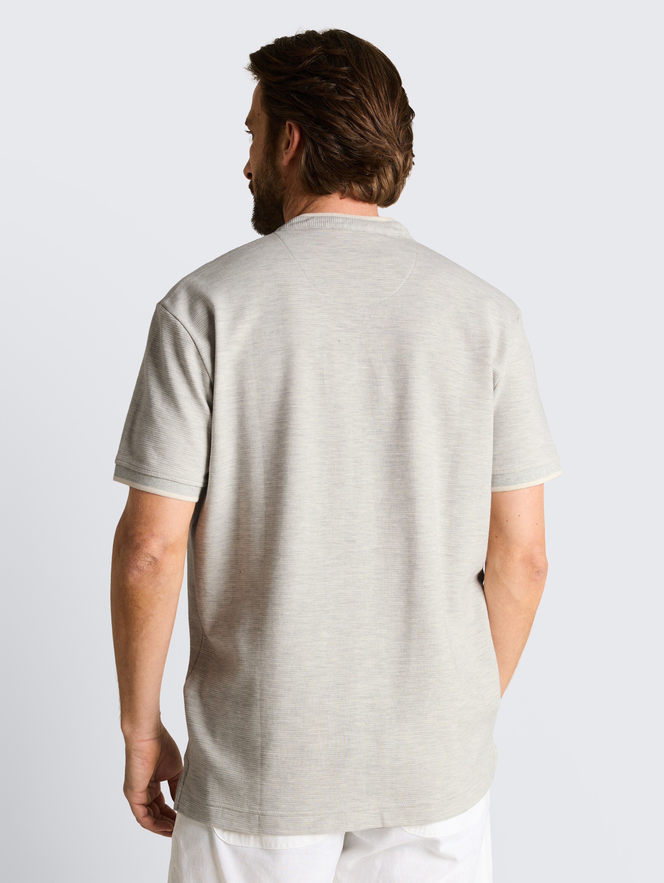 Polo shirt with breast pocket - gardenia_white_ottoman - 