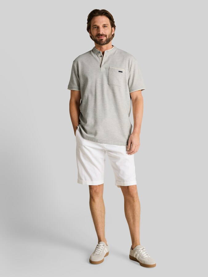 Polo shirt with breast pocket by Men, gardenia white ottoman