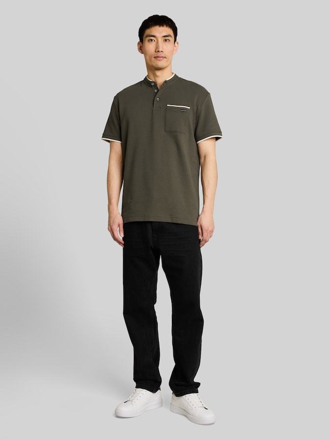 Poloshirt mit Brusttasche von Men, leaf green ottoman