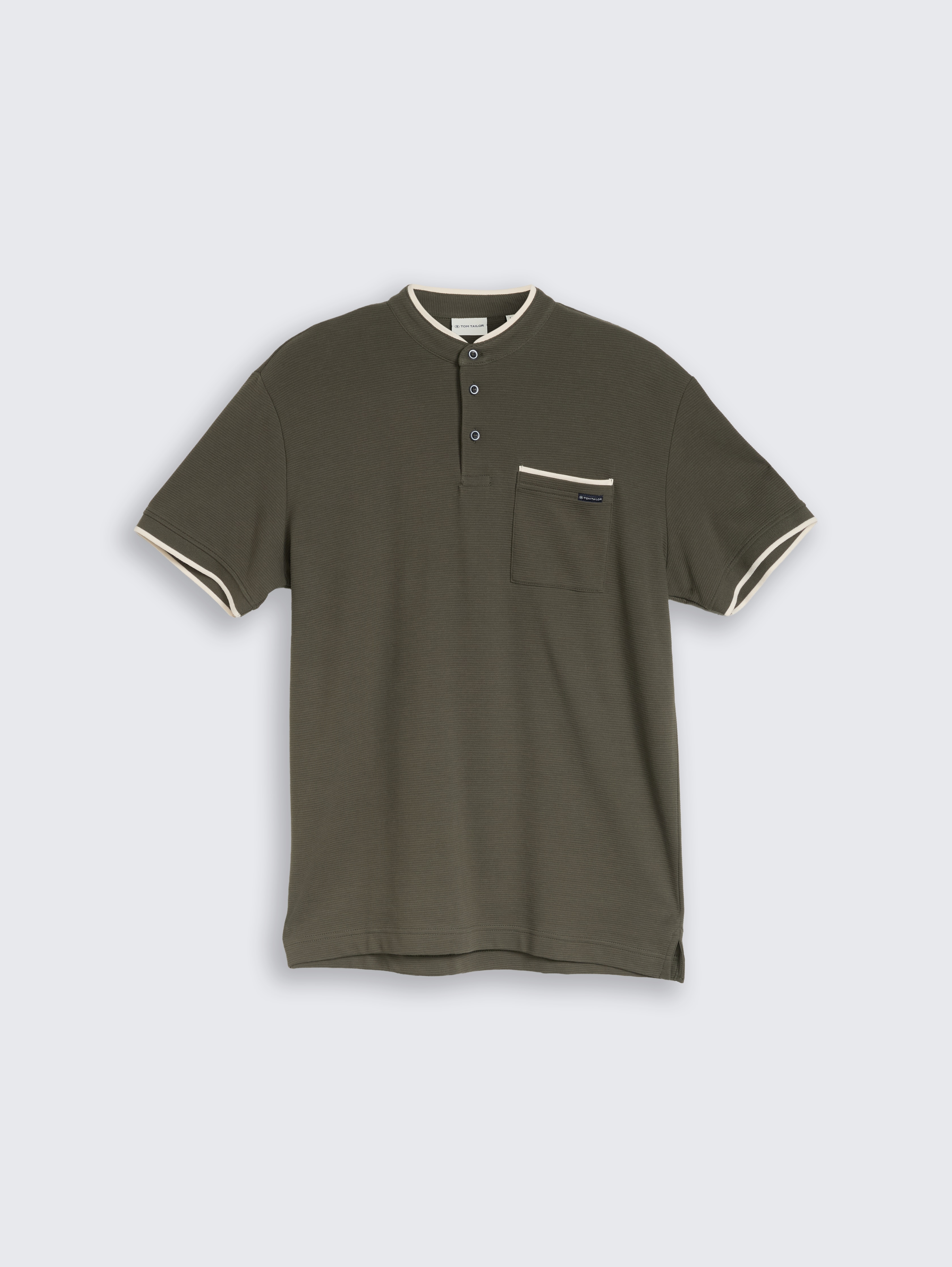 Poloshirt met borstzak door Men, leaf green ottoman